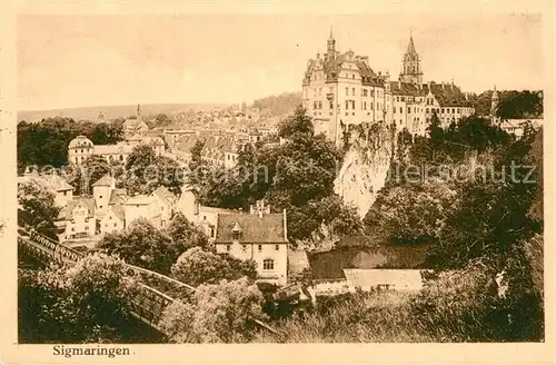AK / Ansichtskarte Sigmaringen Teilansicht mit Schloss Kat. Sigmaringen