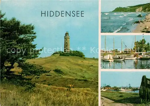 AK / Ansichtskarte Insel Hiddensee Kloster Leuchtturm Strand Neuendorf Vitte Kat. Insel Hiddensee
