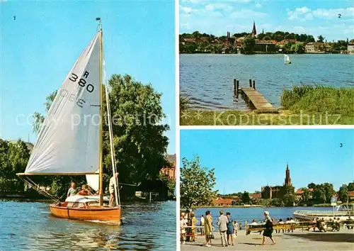 AK / Ansichtskarte Malchow Malchower See Stadtblick Bootsanlegestelle und ehem Kloster Kat. Malchow Mecklenburg