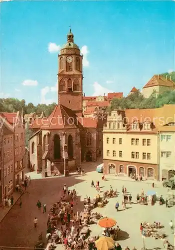AK / Ansichtskarte Meissen Elbe Sachsen Marktplatz mit Frauenkirche Kat. Meissen