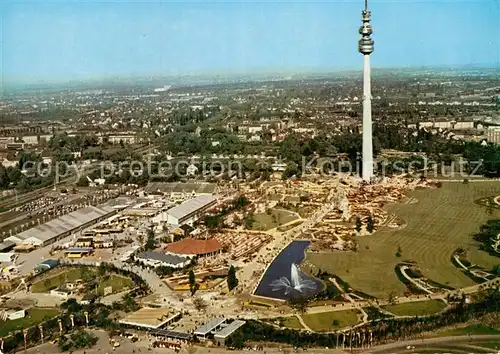 AK / Ansichtskarte Dortmund Bundesgartenschau 59 Fliegeraufnahme mit Fernsehturm Kat. Dortmund