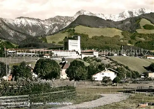 AK / Ansichtskarte Sonthofen Oberallgaeu Burg Sonthofen mit Daumengruppe Kat. Sonthofen