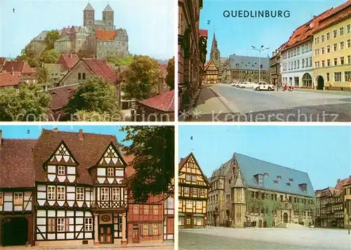 AK / Ansichtskarte Quedlinburg Schloss Markt Klopstockhaus Rathaus Kat. Quedlinburg