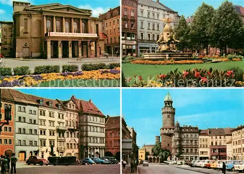 AK / Ansichtskarte Goerlitz Sachsen Gerhart Hauptmann Theater Platz der Befreiung Untermarkt Kaisertrutz mit Reichenbacher Turm Kat. Goerlitz