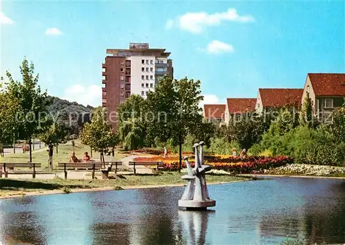 AK / Ansichtskarte Eisenhuettenstadt Diehloer Strasse Teich Kat. Eisenhuettenstadt