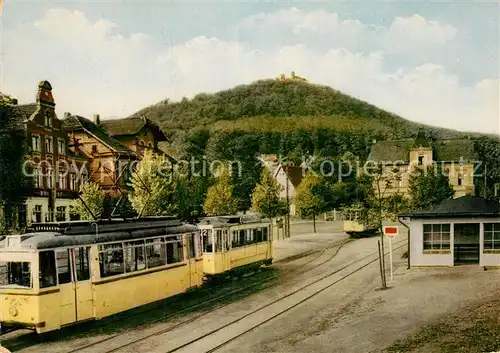 AK / Ansichtskarte Strassenbahn Goerlitz Klein Biesnitz Burghof Landeskrone  Kat. Strassenbahn