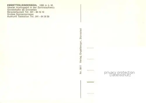 AK / Ansichtskarte Seilbahn Emmetten Rinderbuehl  Kat. Bahnen