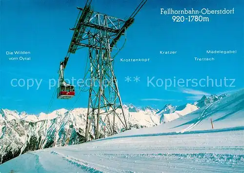 AK / Ansichtskarte Seilbahn Fellhorn Oberstdorf Faistenoy Stillachtal  Kat. Bahnen