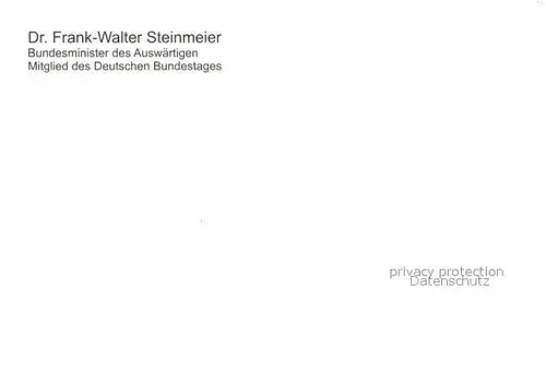 AK / Ansichtskarte Politiker Dr. Frank Walter Steinmeier Autogramm  Kat. Politik