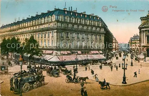 AK / Ansichtskarte Paris Grand Hotel Pferdekutschen Kat. Paris