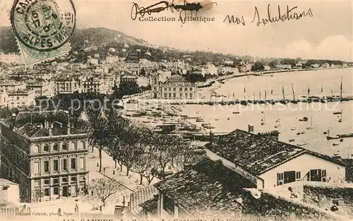 AK / Ansichtskarte Cannes Alpes Maritimes Cours La Croisette et Casino Port Cote d Azur Collection Artistique Kat. Cannes