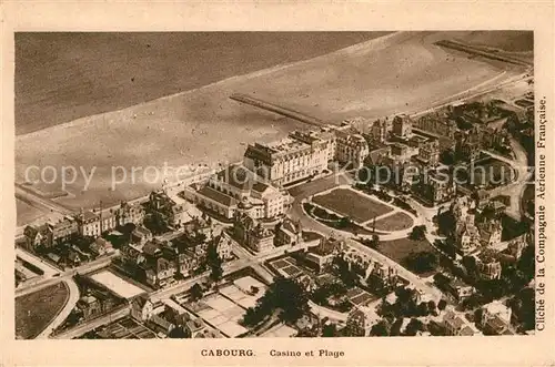 AK / Ansichtskarte Cabourg Casino et Plage vue aerienne Kat. Cabourg