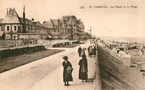 AK / Ansichtskarte Cabourg La Digue et la Plage Kat. Cabourg