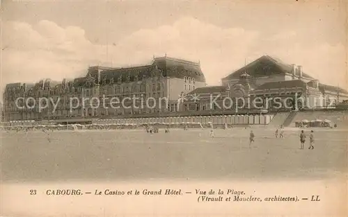 AK / Ansichtskarte Cabourg Casino Grand Hotel vue de la plage Kat. Cabourg