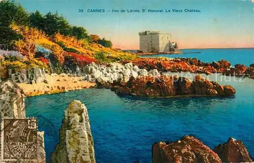 AK / Ansichtskarte Cannes Alpes Maritimes Iles de Lerins Saint Honoret vieux chateau Kat. Cannes