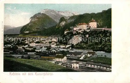 AK / Ansichtskarte Kufstein Tirol Teilansicht mit Kaisergebirge Kat. Kufstein