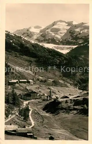 AK / Ansichtskarte Ober Gurgl Teilansicht mit Gletscher Kat. Oesterreich