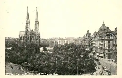 AK / Ansichtskarte Wien Freiheitsplatz mit Votivkirche  Kat. Wien