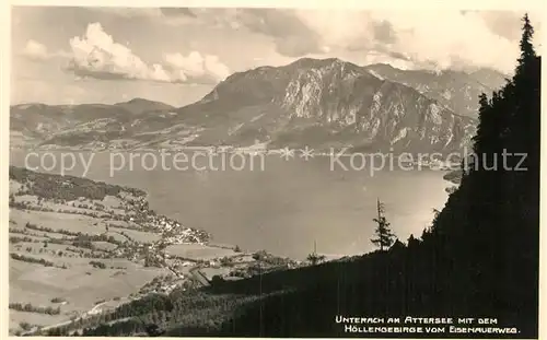 AK / Ansichtskarte Unterach Attersee Panorama  Kat. Unterach am Attersee