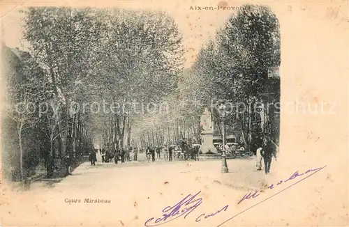 AK / Ansichtskarte Aix en Provence Cours Mirabeau Monument Kat. Aix en Provence