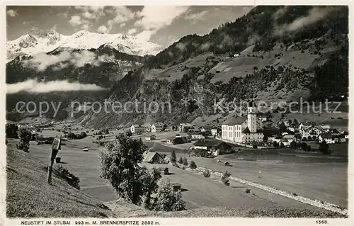 AK / Ansichtskarte Neustift Stubaital Tirol mit Brennerspitze Kat. Neustift im Stubaital