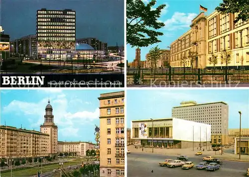 AK / Ansichtskarte Berlin Alexanderplatz Haus des Lehrers Sitz des Staatsrates Frankfurter Tor Kino Internationa und Hotel Berolina Kat. Berlin