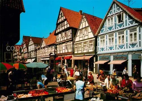 AK / Ansichtskarte Celle Niedersachsen Fussgaengerviertel mit Markt Kat. Celle