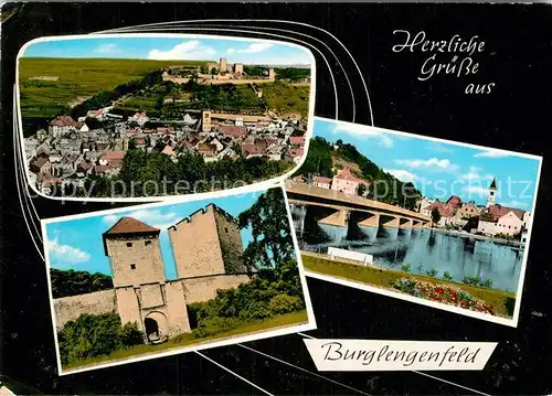AK / Ansichtskarte Burglengenfeld Panorama Schloss Bruecke Kat. Burglengenfeld