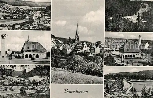 AK / Ansichtskarte Baiersbronn Schwarzwald Kirche Marktplatz Staumauer Teilansicht  Kat. Baiersbronn