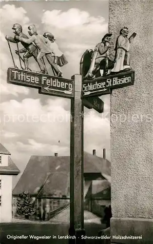 AK / Ansichtskarte Lenzkirch Origineller Wegweiser  Kat. Lenzkirch