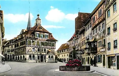 AK / Ansichtskarte Stein Rhein Rathausplatz und Rathaus Kat. Stein Rhein