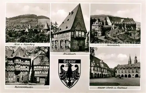 AK / Ansichtskarte Goslar Kaiserpfalz Rathaus Kaiser Worth Brusttuch Kat. Goslar