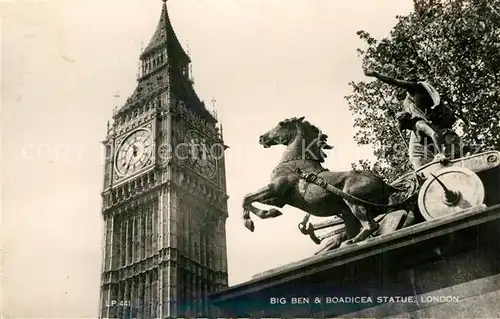 AK / Ansichtskarte London BigBen Boadicea Statue Kat. City of London