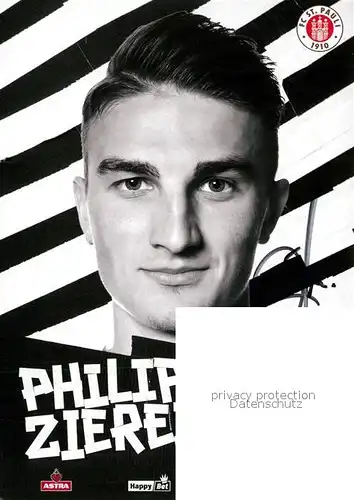 AK / Ansichtskarte Fussball FC St. Pauli Philipp Ziereis Autogramm  Kat. Sport