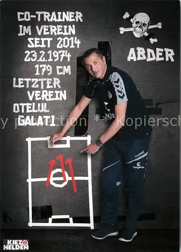 AK / Ansichtskarte Fussball FC St. Pauli Co Trainer Abder Ramdane Autogramm  Kat. Sport