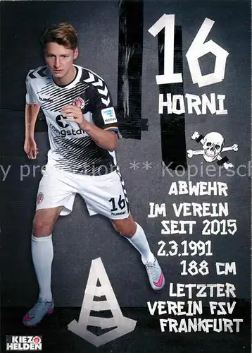 AK / Ansichtskarte Fussball FC St. Pauli Marc Hornschuh Autogramm  Kat. Sport