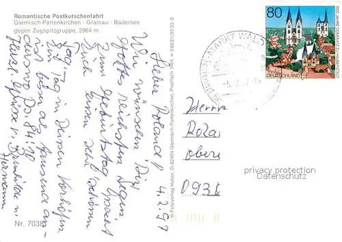 AK / Ansichtskarte Postkutsche Garmisch Partenkirchen Zugspitzgruppe  Kat. Post