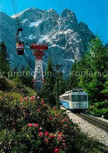 AK / Ansichtskarte Zahnradbahn Seilbahn Zugspitze  Kat. Bergbahn