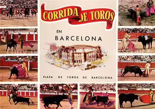AK / Ansichtskarte Stierkampf Corrida de Totos Barcelona  Kat. Sport
