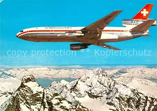 AK / Ansichtskarte Swissair DC 10 Kat. Flug