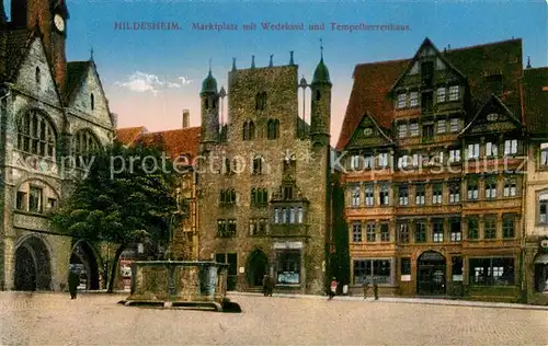 AK / Ansichtskarte Hildesheim Marktplatz Wedekind Tempelherrenhaus Kat. Hildesheim