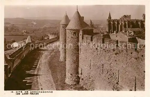 AK / Ansichtskarte Carcassonne Cite Les Lices Hautes  Kat. Carcassonne