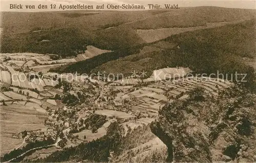 AK / Ansichtskarte Schoenau Wutha Farnroda Blick von den 12 Apostelfelsen Kat. Wutha Farnroda