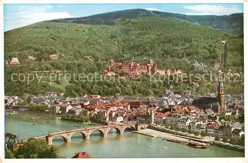 AK / Ansichtskarte Heidelberg Neckar Blick vom Philosophenweg Kat. Heidelberg