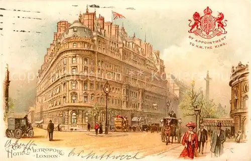 AK / Ansichtskarte London Hotel Metropole Illustration Kat. City of London