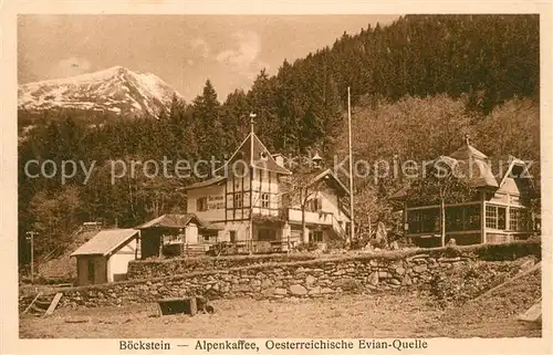 AK / Ansichtskarte Boeckstein Alpenkaffee oesterreichische Evian Quelle Kat. Bad Gastein
