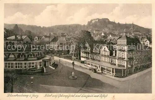 AK / Ansichtskarte Blankenburg Harz Blick auf Gebirgshotel und Kurhaus mit Schloss Kat. Blankenburg