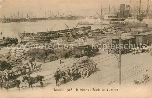 AK / Ansichtskarte Marseille Bouches du Rhone Interieur du Bassin de la Joliette