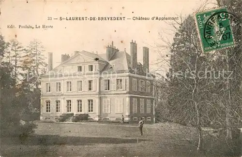 AK / Ansichtskarte Saint Laurent de Brevedent Chateau d Applemont Kat. Saint Laurent de Brevedent