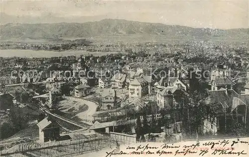 AK / Ansichtskarte Zuerich ZH Panorama Blick vom Dolder aus